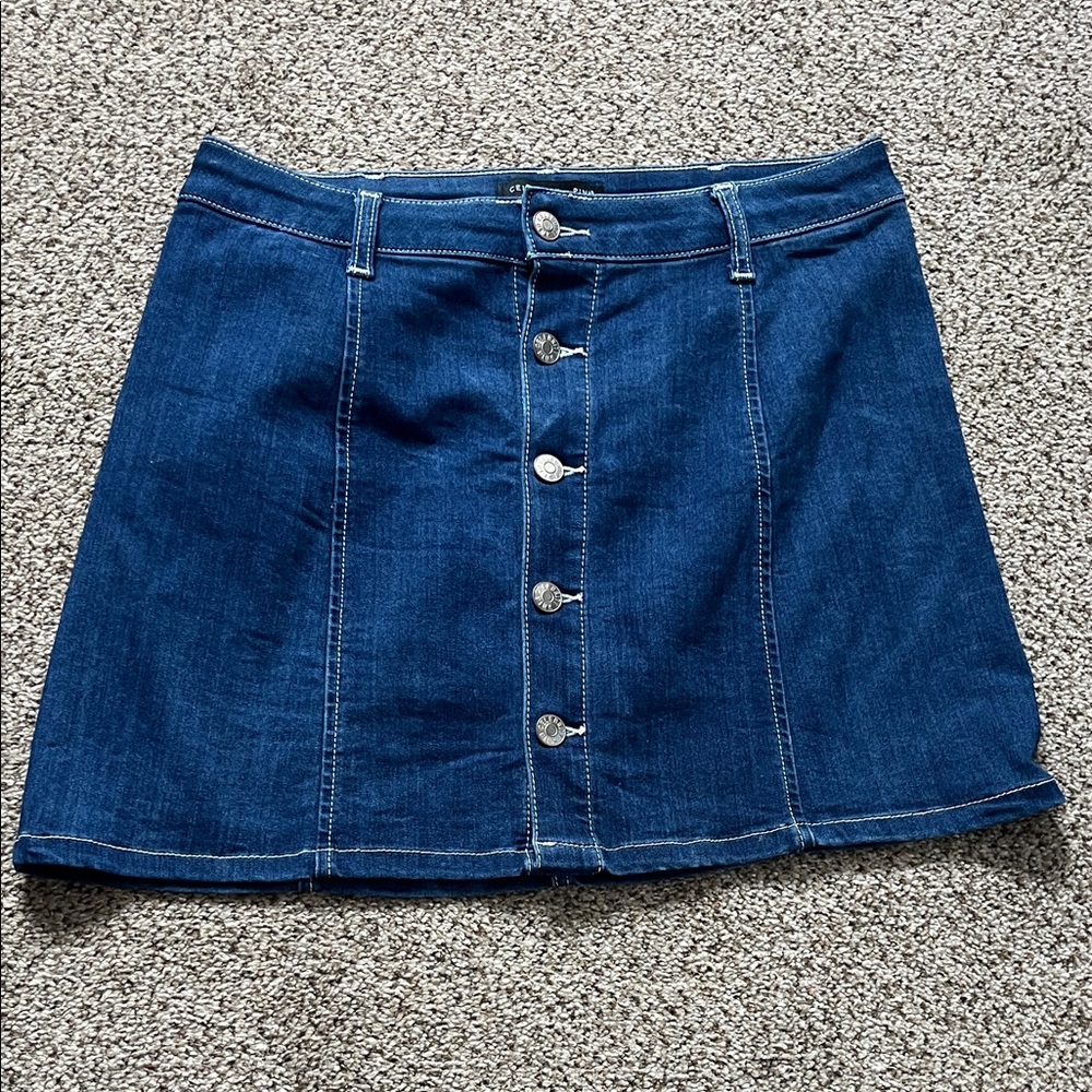 Celebrity Pink Blue Denim Mini Skirt